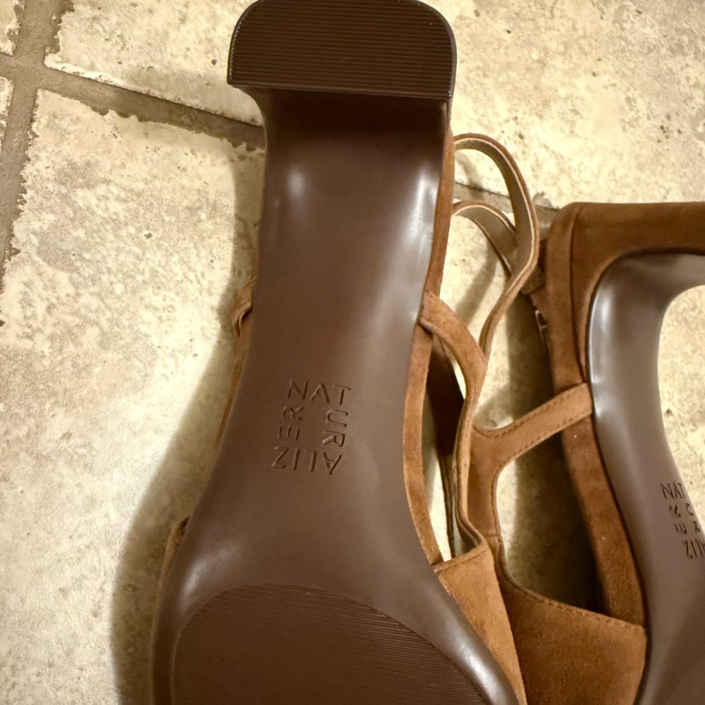Naturalizer Carmen Slingback Dark Chestnut Brown Suede - Picture 5 of 12